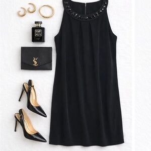 Reitmans Black Embellished Shift Dress – Size Large (Lined)